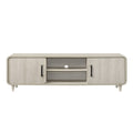 TV Stand With Sliding Doors And Handles, Living Room Furniture - Antique White