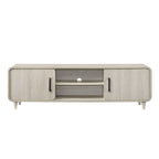 TV Stand With Sliding Doors And Handles, Living Room Furniture - Antique White