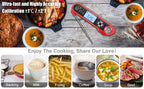 Food Kitchen Digital Meat BBQ Thermometer Dual Probe Design Waterproof Cooking Tools Instant Read Food Thermometer with Alarm and Calibration Function Waterproof Cooking Thermometer for Grilling Baking BBQ Candy Milk