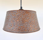 Ornate Copper Pendant 1-Light | 12" | Farmhouse Kitchen & Dining