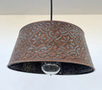 Ornate Copper Pendant 1-Light | 12" | Farmhouse Kitchen & Dining