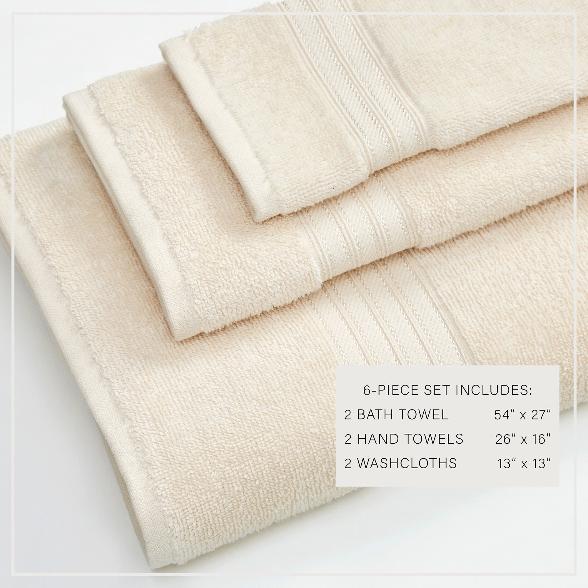 Cotton Terry Bath Towel Set