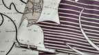 DaDa Bedding Paisley Grey Floral Leaves Fitted Sheet & Pillow Cases Set (FTS8197)